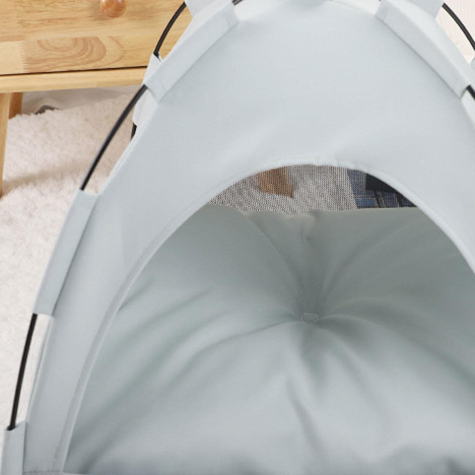 Tente Chat - CatTentBed™ - Gris Cyan - Doux Chat