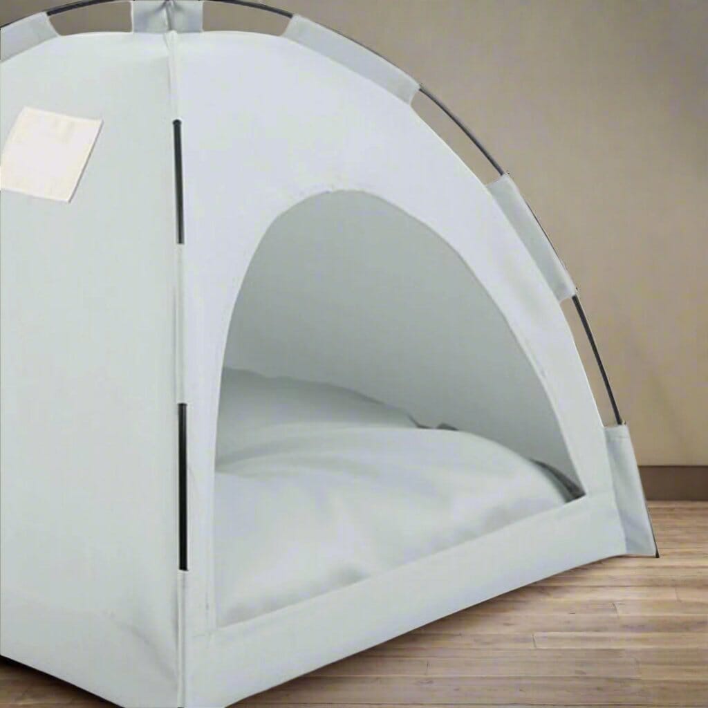 Tente Chat - CatTentBed™ - Gris Cyan - Doux Chat