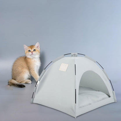 Tente Chat - CatTentBed™ - Gris Cyan - Doux Chat