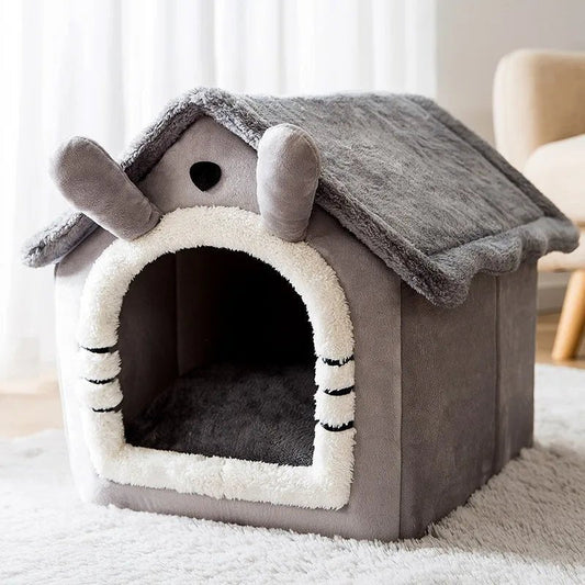 Maison Chat - PetCocon™ - Gris - Doux Chat